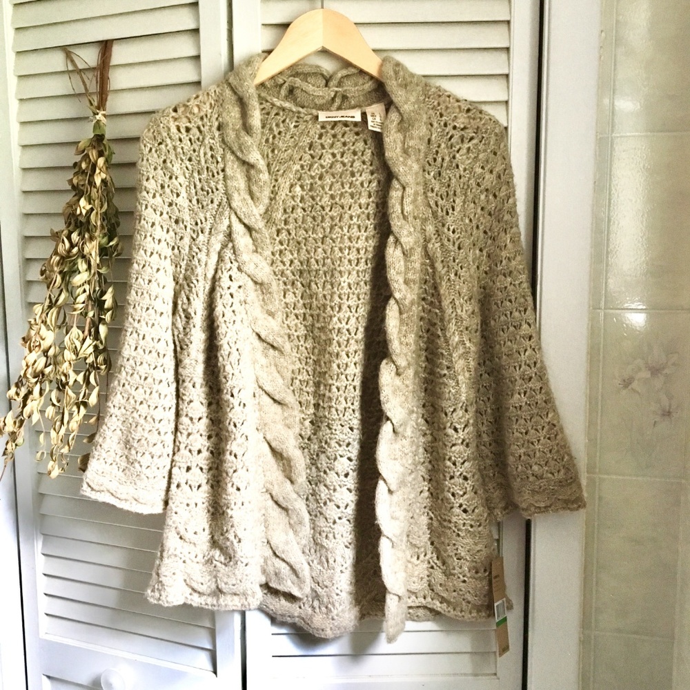 {NWT DKNY Jeans} Alpaca Blend Cardigan Sweater, L